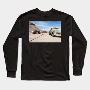 Old abandoned trucks and cars in Arizona desert Long Sleeve T-Shirt